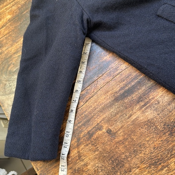 VINTAGE Kapmoor NY ILGWU union tag blue wool Swing coat ornate Asian buttons - Picture 9 of 16